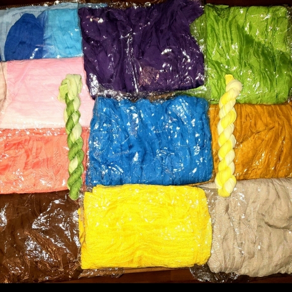 Long Purple Amethyst Crinkle Wrinkle Cotton Linen Scarve Scarves Scarf Scarfs - Picture 6 of 9